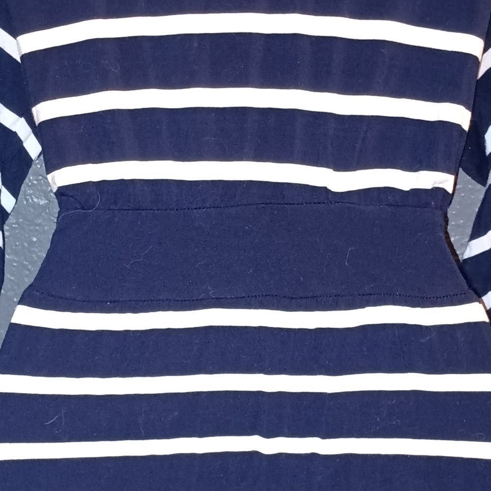 Navy & Striped robe w/attached belt - Picture 7 of 8